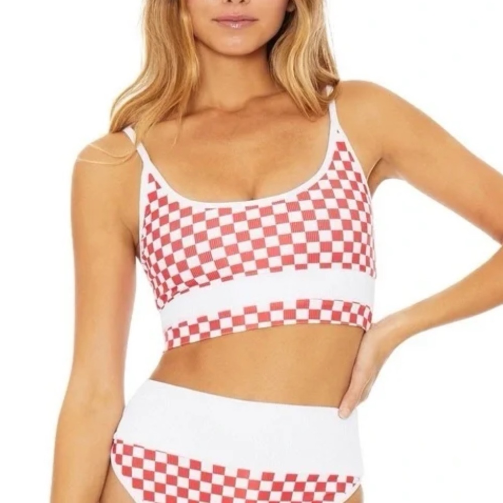 Beach Riot, Red/White checkered bikini